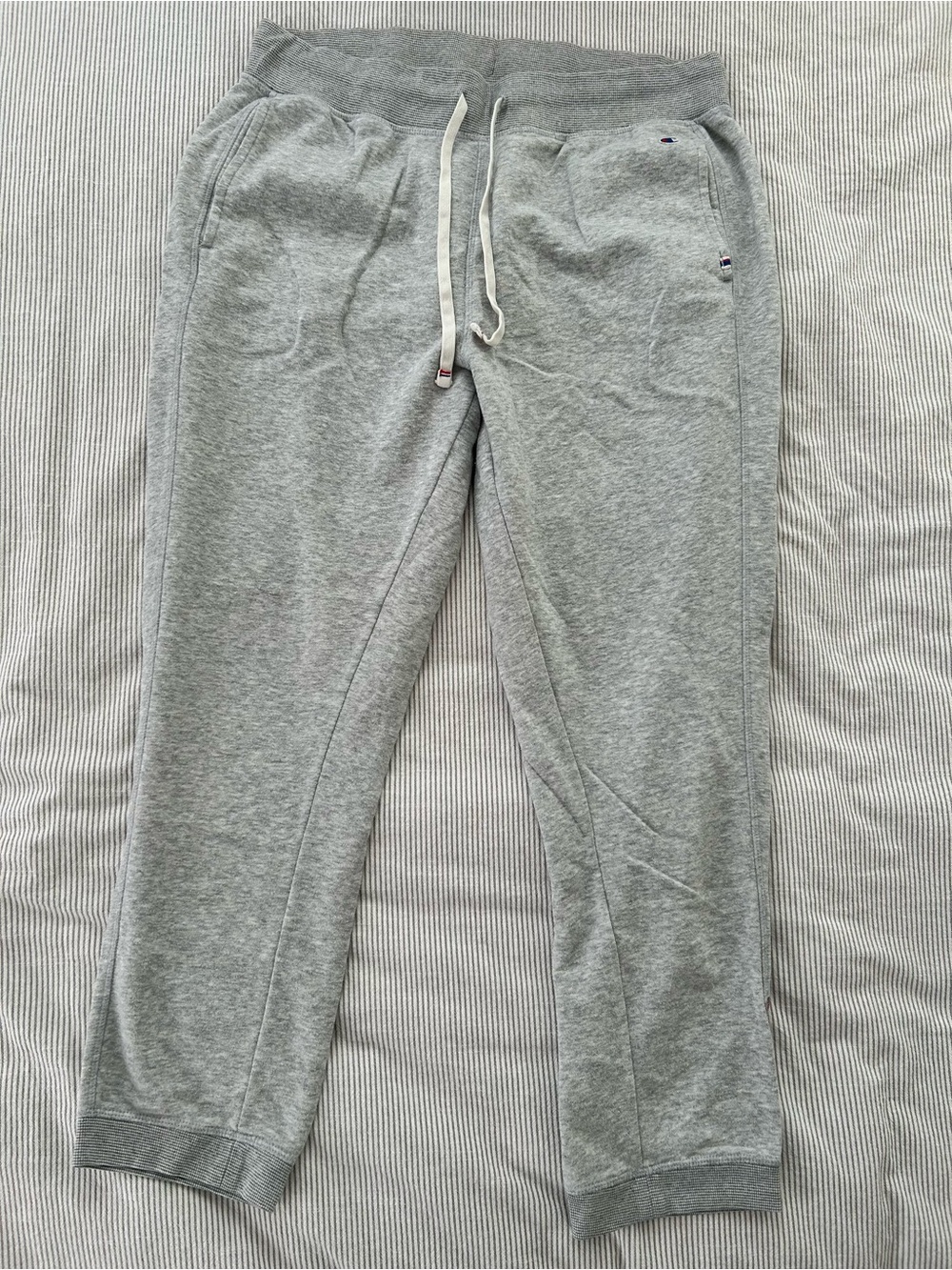 Champion Men’s Gray Fleece Joggers with Drawstring